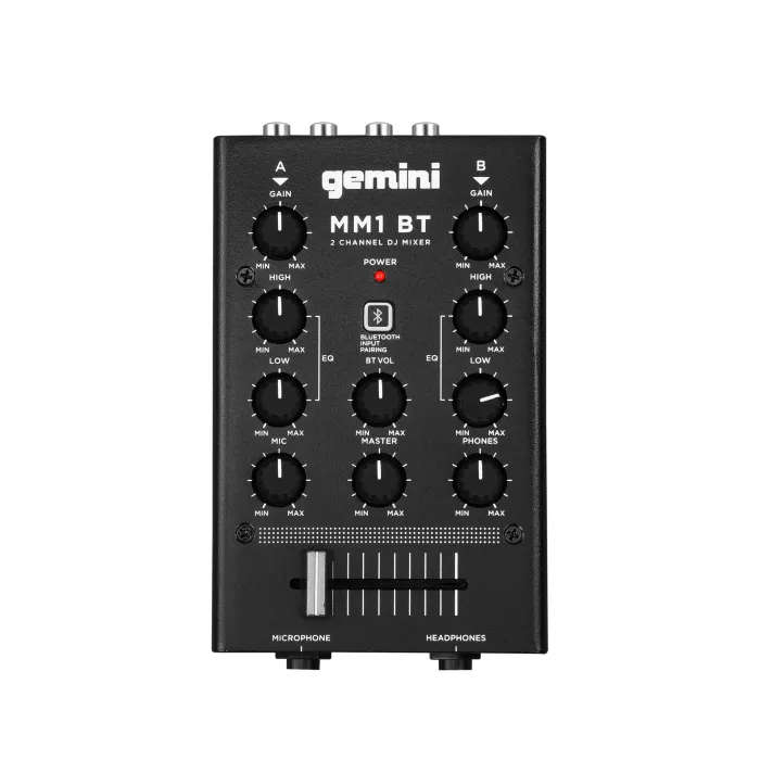Gemini MM1BT 2-Channel BT DJ Mixer