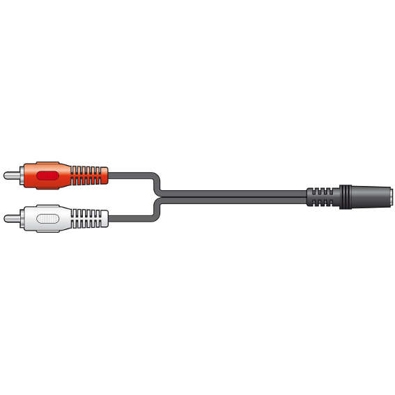 Avlink - 0.2M 2 x RCA PLUGS - 3.5mm STEREO SOCKET LEAD