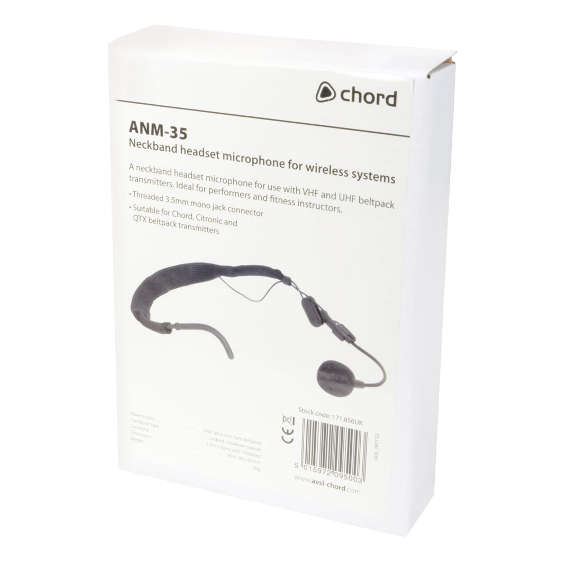 CHORD ANM-35 NECKBAND MICROPHONE BLACK 3.5mm