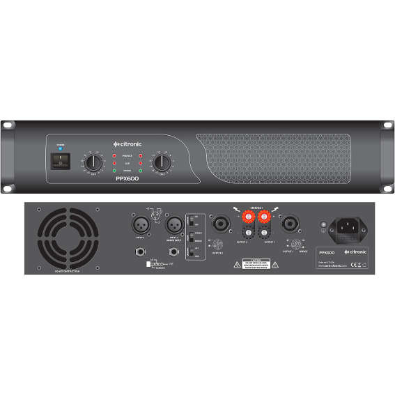 CITRONIC PPX300 2U POWER AMPLIFIER 2X 150W