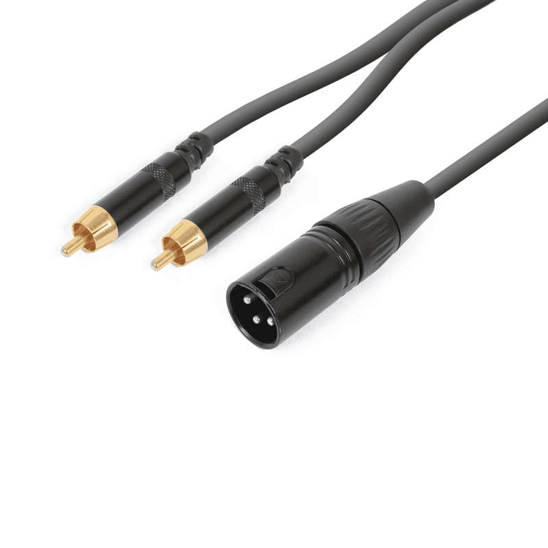 PDC CX58-3 SIGNAL LEAD XLR MALE  - 2X RCA MALE 3M