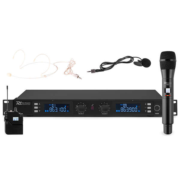 POWER DYNAMICS PD632C HANDHELD & LAPEL MICROPHONE UHF 863.000-865.000MHz
