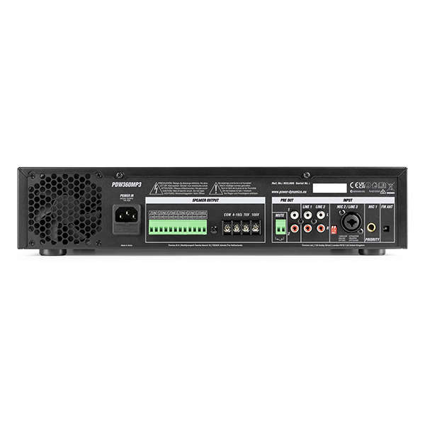 PDM PDW360MP3 100V MIXER AMPLIFIER 200W USB/SD/BT/FM 6 ZONE
