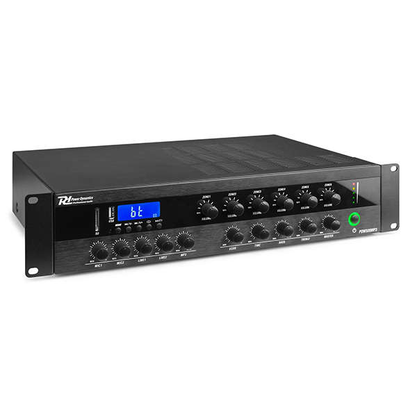 PDM PDW500MP3 100V MIXER AMPLIFIER 400W USB/SD/BT/FM 6 ZONE