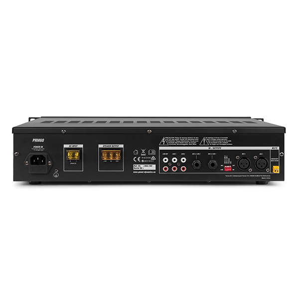 PDM PRM60 100V MIXER AMPLIFIER 60W USB/SD/BT 6 ZONE