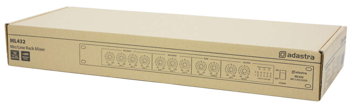 Adastra - ML432 1U MIC/LINE RACK MIXERS