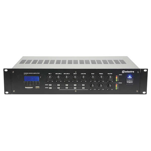 ADASTRA RM1202 100V MIXER AMPLIFIER 120W USB/SD/FM/BT 2 ZONE