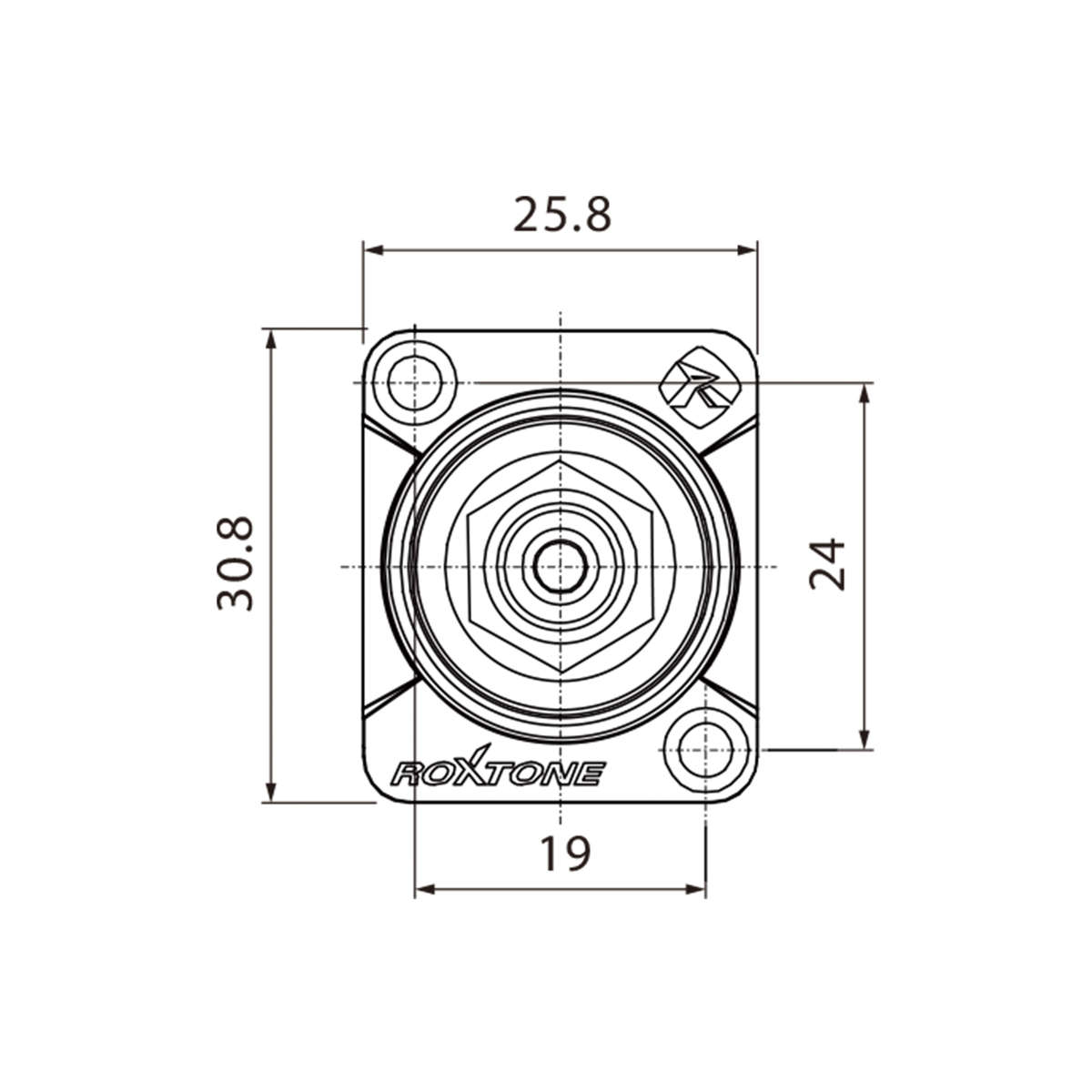 ROXTONE CONNECTOR RCA CHASSIS MOUNT FEMALE