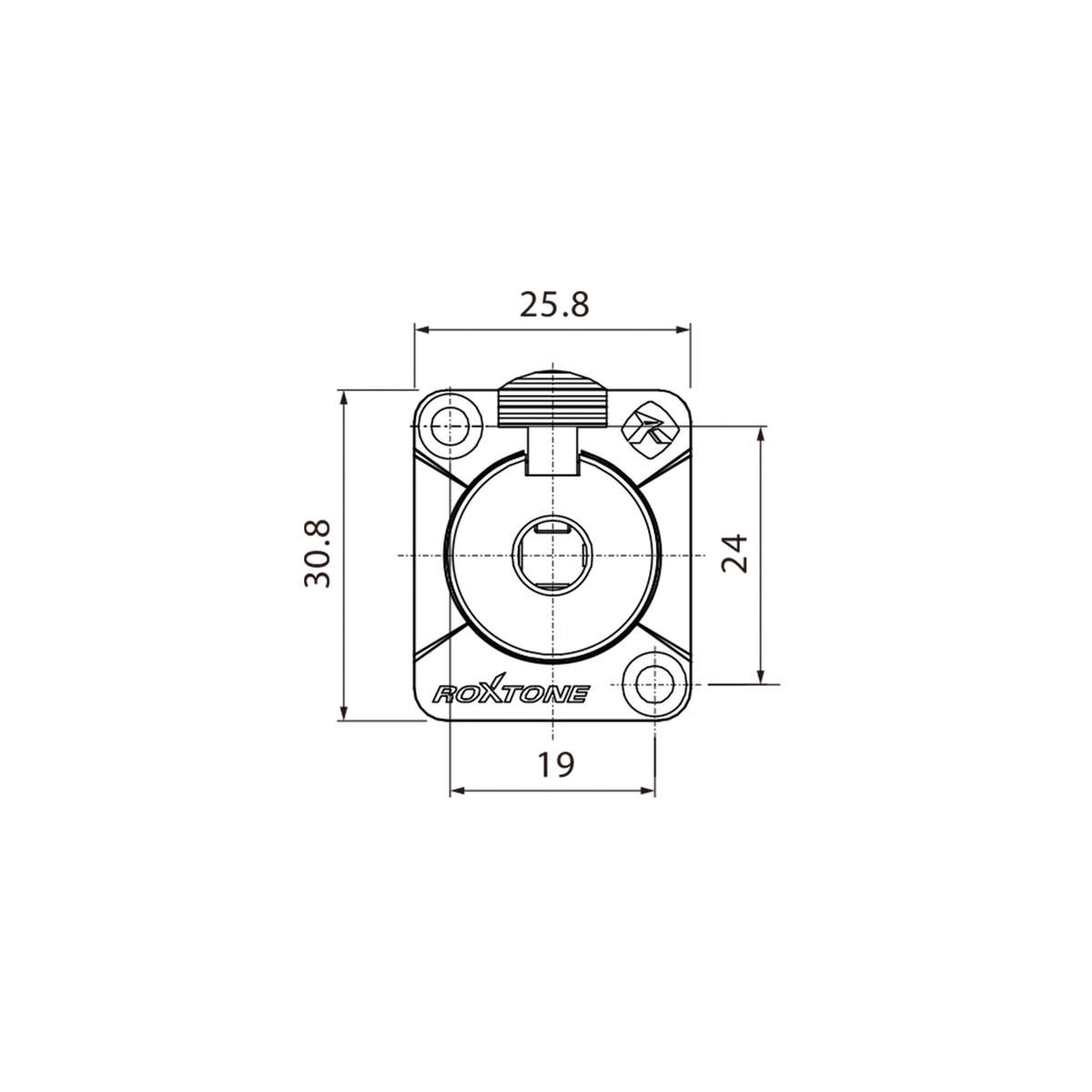 ROXTONE CONNECTOR 6.3mm STEREO FEMALE CHASSIS MOUNT
