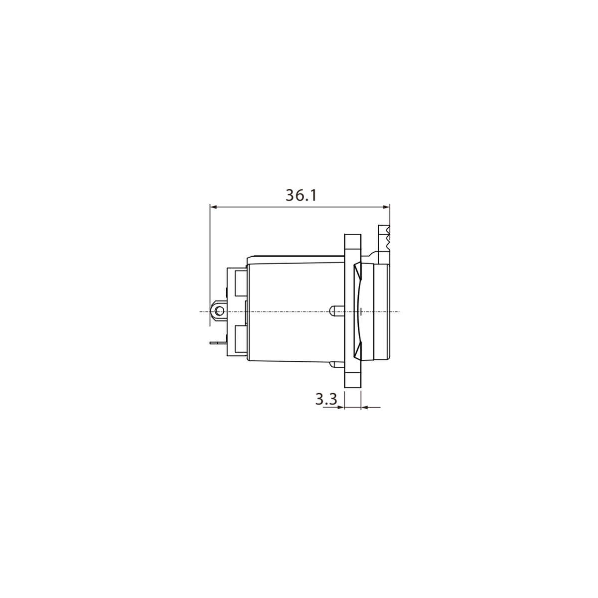 ROXTONE CONNECTOR 6.3mm STEREO FEMALE CHASSIS MOUNT
