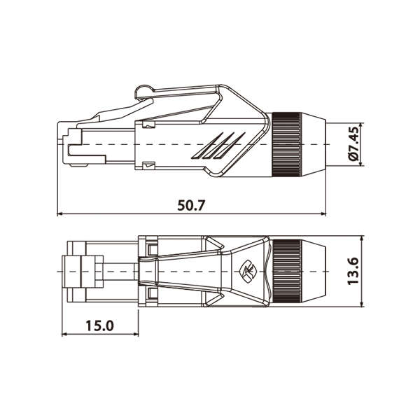 ROXTONE CONNECTOR RJ45 CAT5 SHIELDED