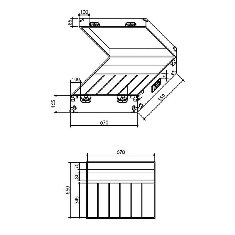 BEAMZ FCC12 FLIGHTCASE FOR 6X BBP612 WITH CHARGING