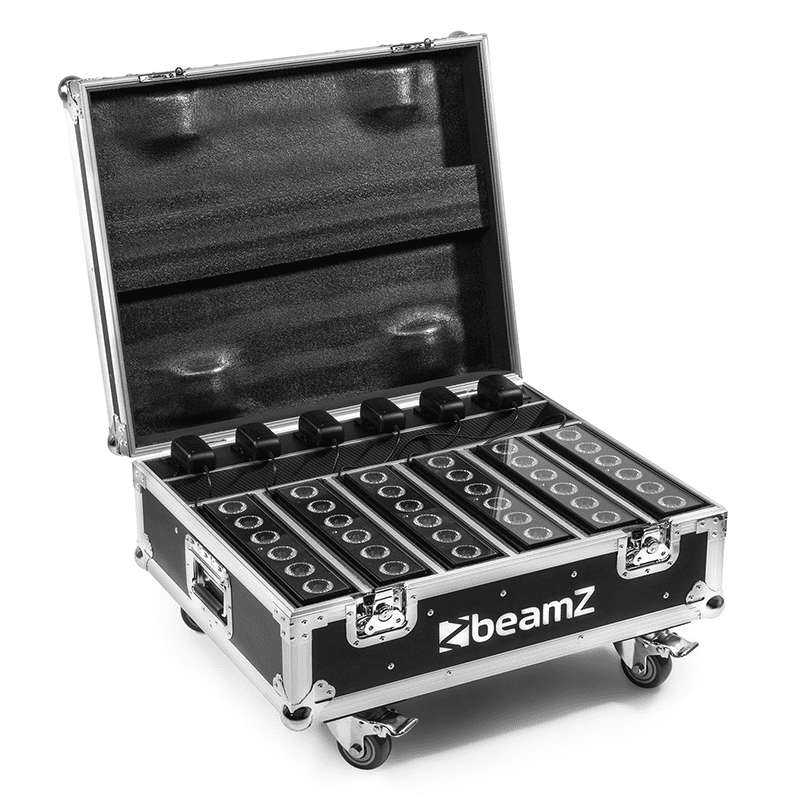 BEAMZ FCC12 FLIGHTCASE FOR 6X BBP612 WITH CHARGING