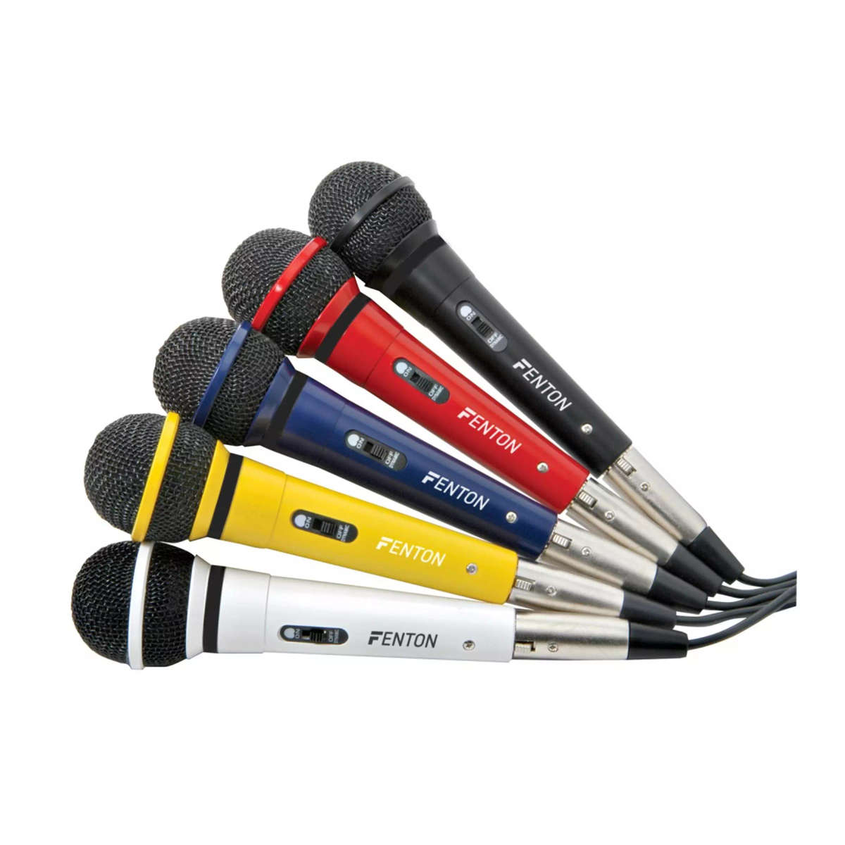 FENTON DM120 SET OF 5 COLOUR MICROPHONES