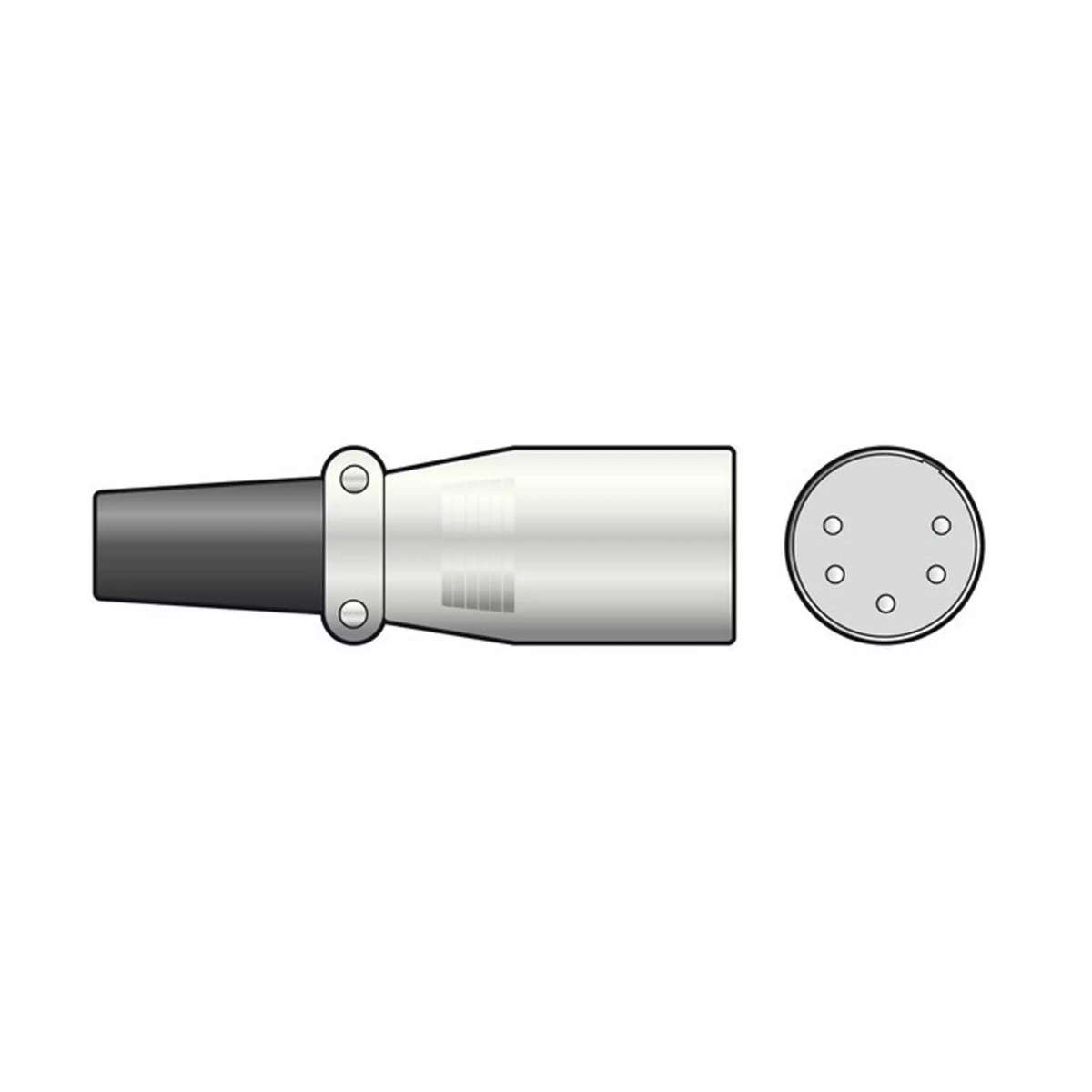 TVA CONNECTOR XLR INLINE MALE 5 PIN