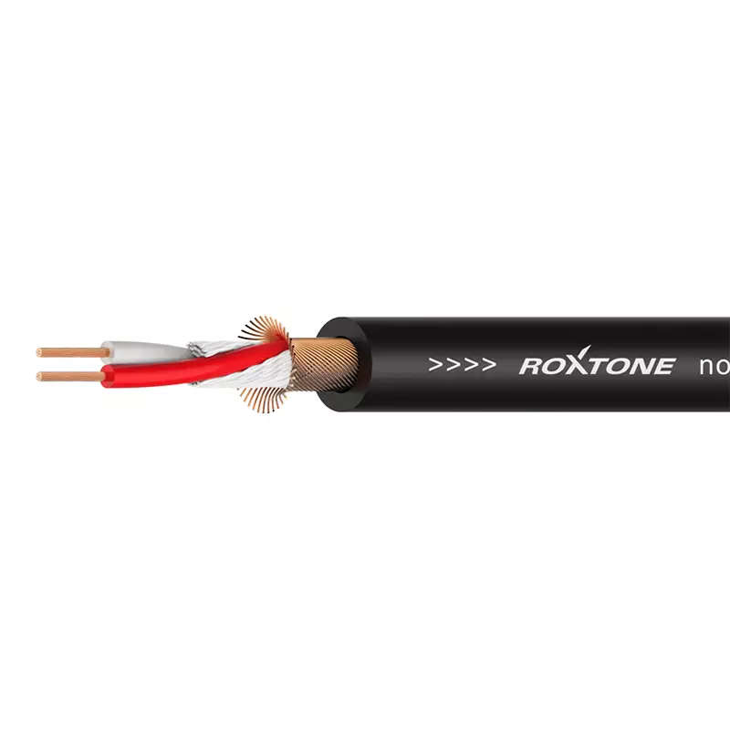 ROXTONE MICROPHONE CABLE 2CORE + SCREEN 6.0MM BLACK 100M