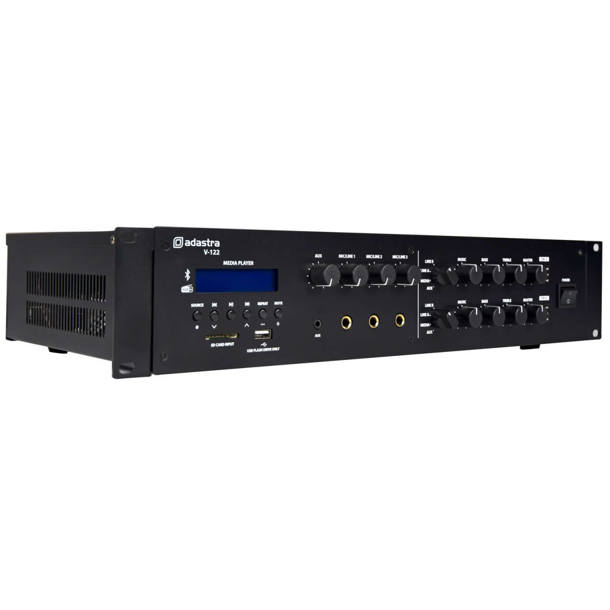 ADASTRA V-122 MIXER AMPLIFIER 2x 120W FM/USB/SD/BT/DAB+ 100V 2 ZONE