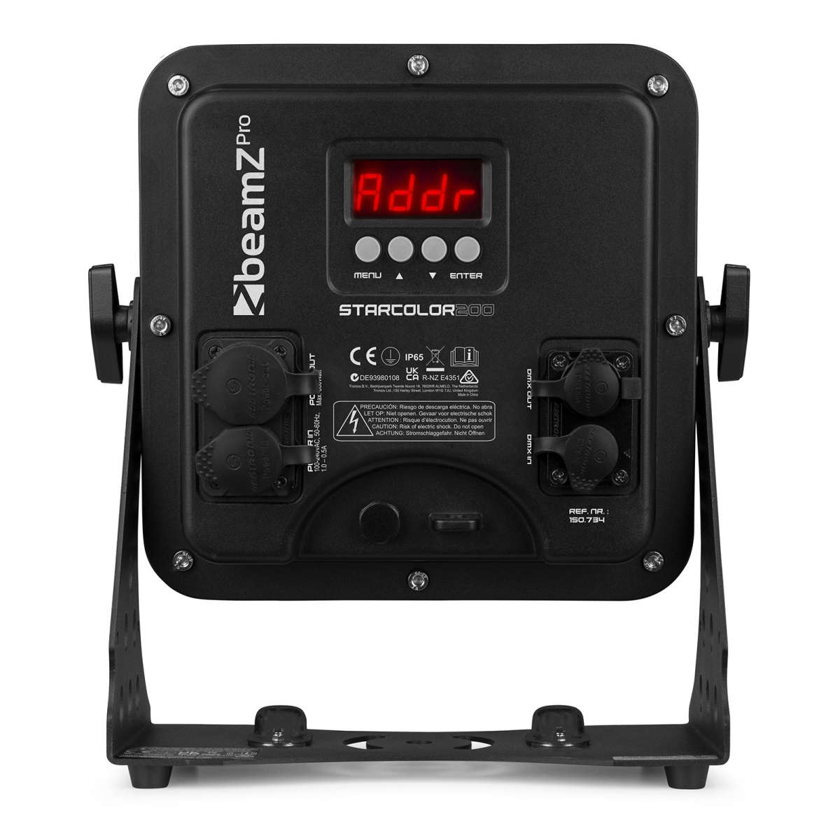 BEAMZPRO STARCOLOR200 LED FLOOD LIGHT IP65 24X 10W RGBW