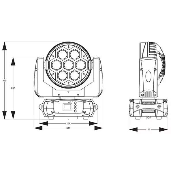 BEAMZ FUZE712 LED MOVING HEAD WASH WITH SMD LED EFFECT 7x 12W RGBW