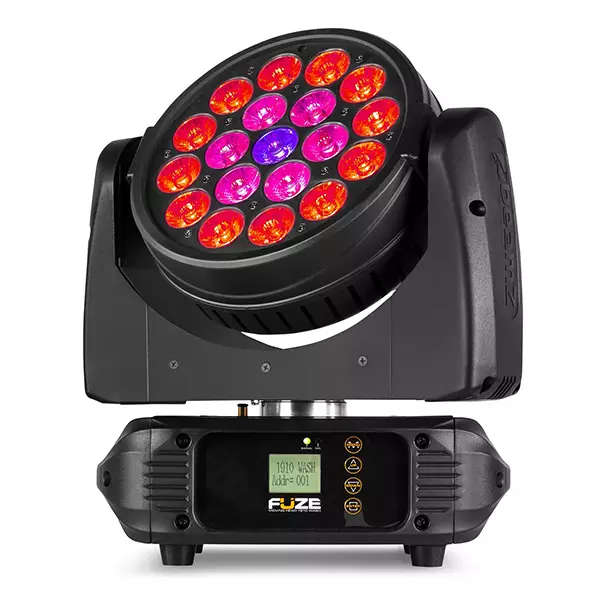 BEAMZ FUZE1910 LED MOVING HEAD WASH WITH RING CONTROL 19x 10W RGBW