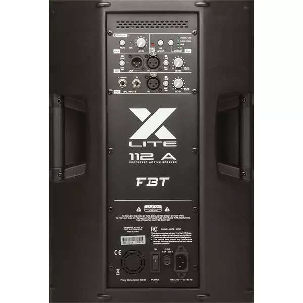 FBT X-LITE112A ACTIVE SPEAKER 12INCH BLACK 1200W + 300W BT