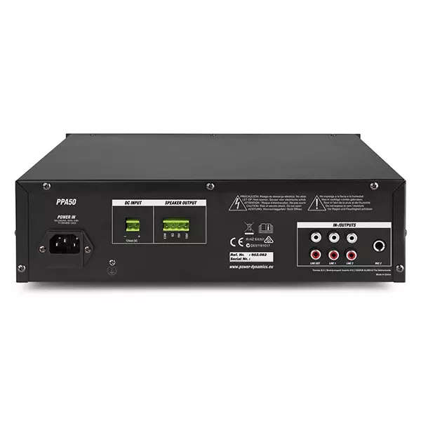 PDM PPA50 100V MIXER AMPLIFIER 50W USB/SD/BT