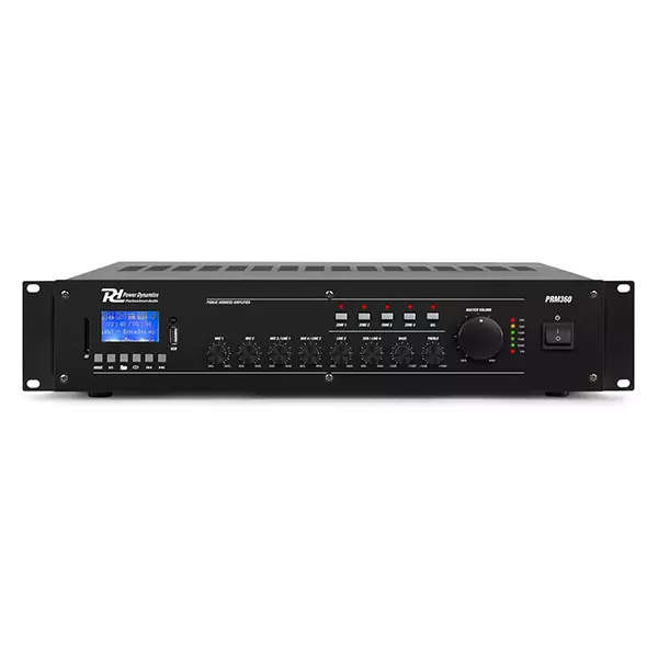 PDM PRM360 100V MIXER AMPLIFIER 360W USB/SD/BT 4 ZONE