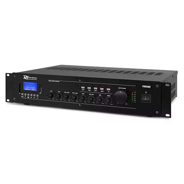 PDM PRM360 100V MIXER AMPLIFIER 360W USB/SD/BT 4 ZONE