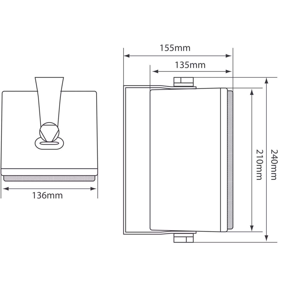 ADASTRA B30V-W WALL MOUNT SPEAKER 4INCH WHITE 30W 100V
