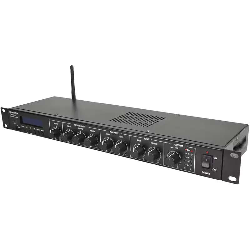 ADASTRA MM240 1U STEREO PA MIXER-AMPLIFIER USB/BT/FM 4OHM 2 X 120W