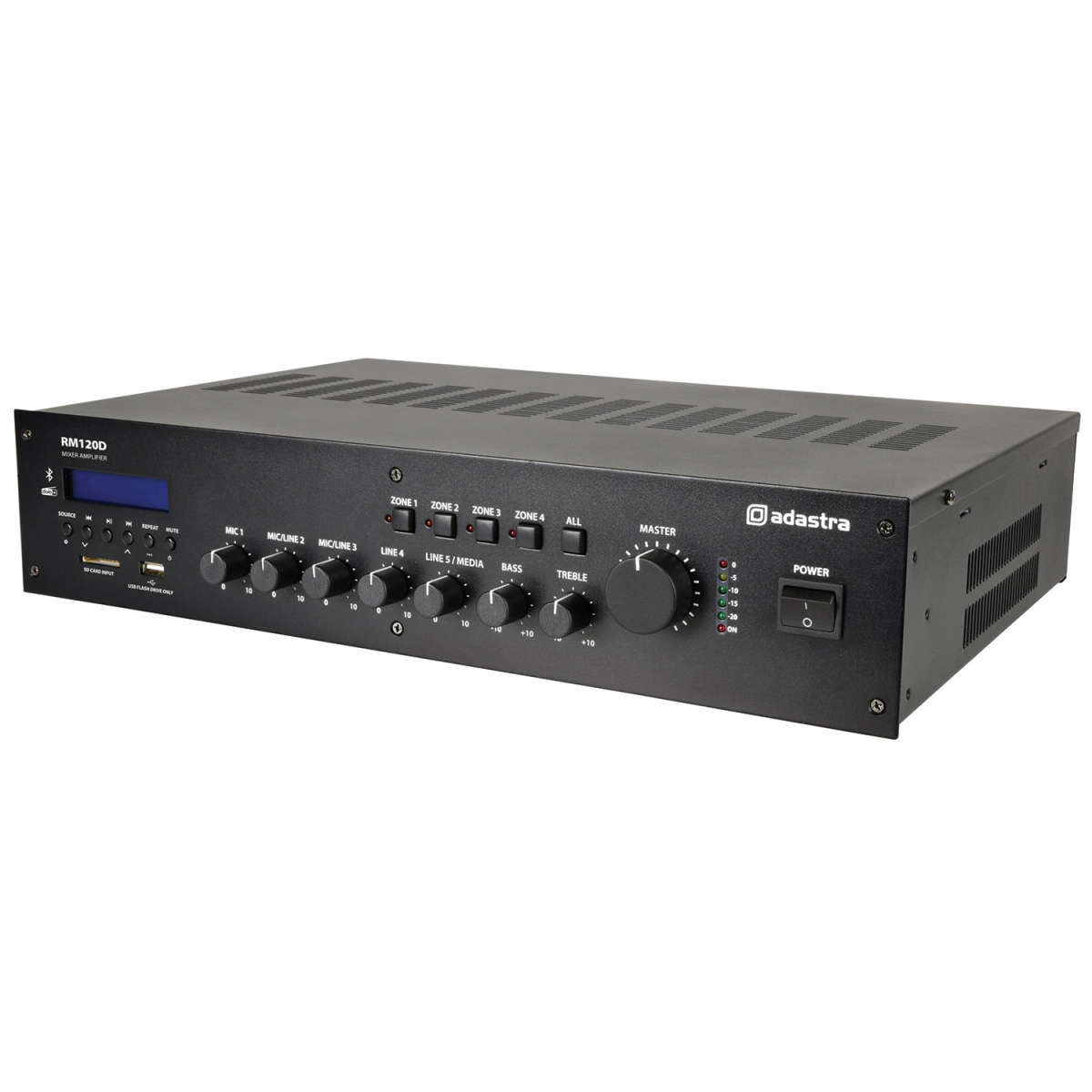 ADASTRA RM120D MIXER AMPLIFIER USB/BT/FM/DAB+ 100V 120W