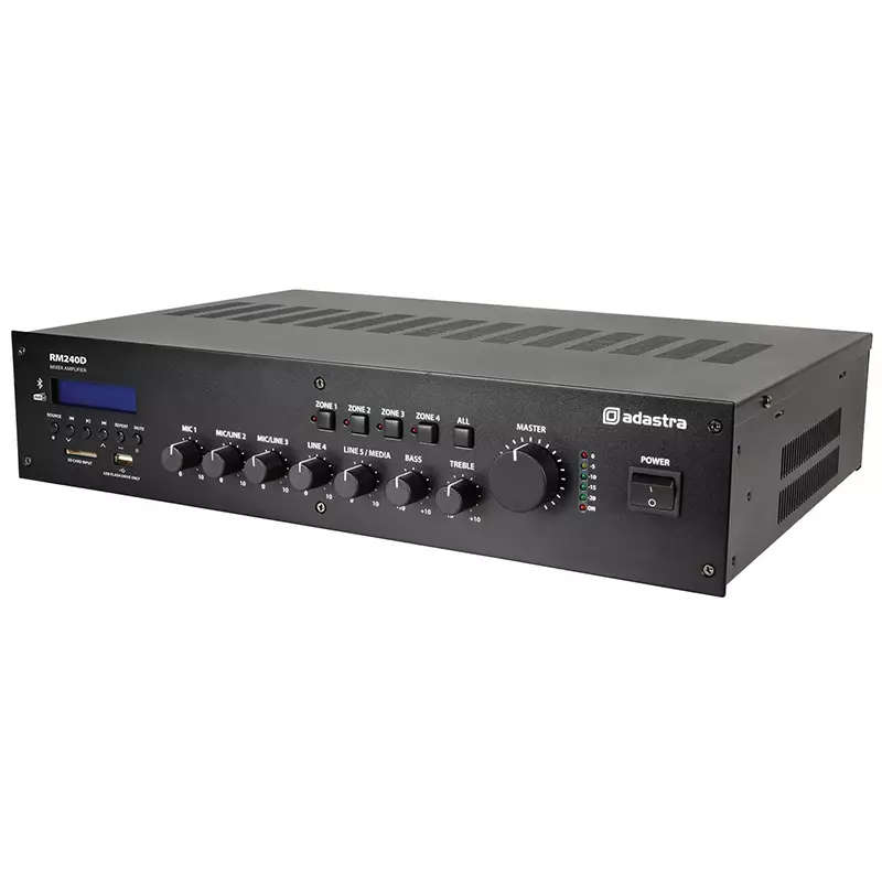 ADASTRA RM240D MIXER AMPLIFIER USB/BT/FM/DAB+ 100V 240W