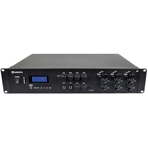 ADASTRA A6 2U MIXER AMPLIFIER 6X 200W