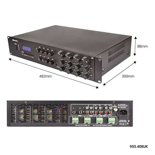ADASTRA A8 2U MIXER AMPLIFIER 8X 200W