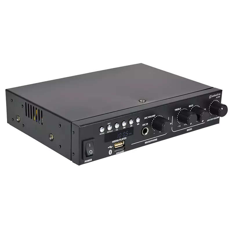 ADASTRA A200 COMPACT STEREO PA MIXER-AMPLIFIER USB/BT/FM 8OHM 2 X 100W