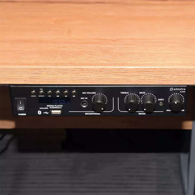ADASTRA A200 COMPACT STEREO PA MIXER-AMPLIFIER USB/BT/FM 8OHM 2 X 100W