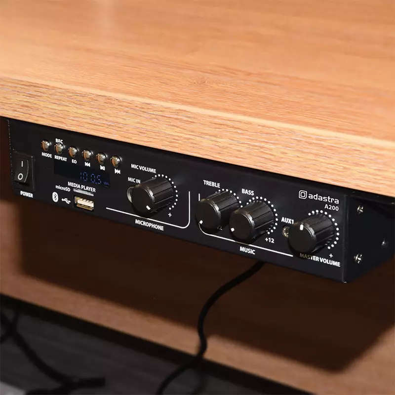 ADASTRA A200 COMPACT STEREO PA MIXER-AMPLIFIER USB/BT/FM 8OHM 2 X 100W