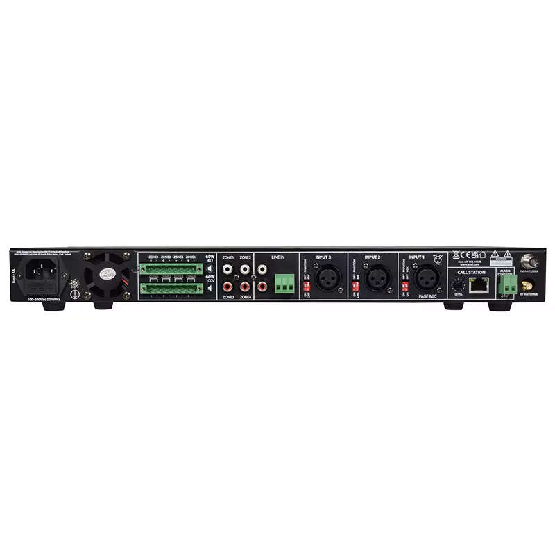 ADASTRA RM4460 MIXER AMPLIFIER USB/SD/FM/BT 4 ZONE 100V 60W
