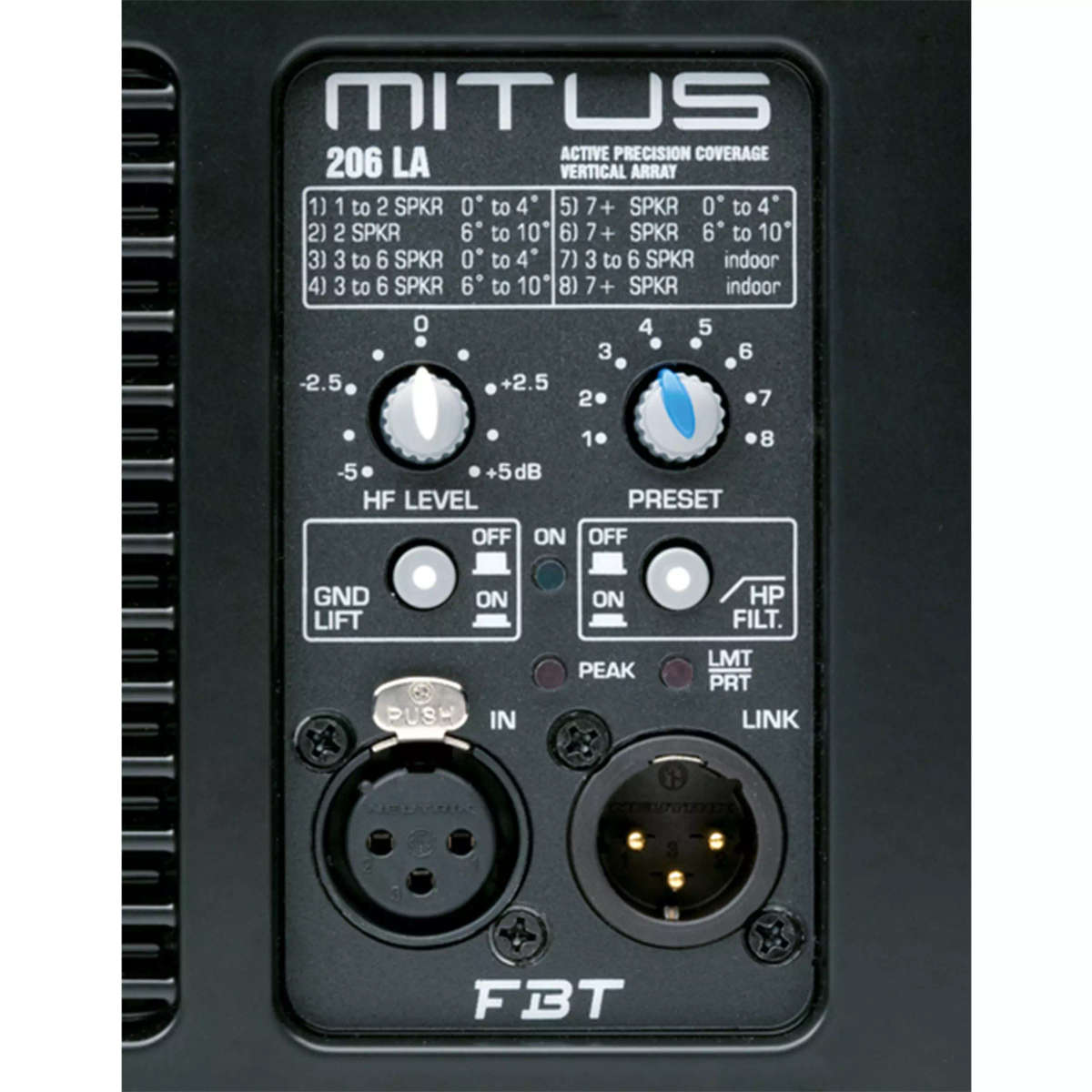FBT MITUS206LA 2x 6.5INCH ACTIVE LINE ARRAY SPEAKER BLACK 600W + 300W