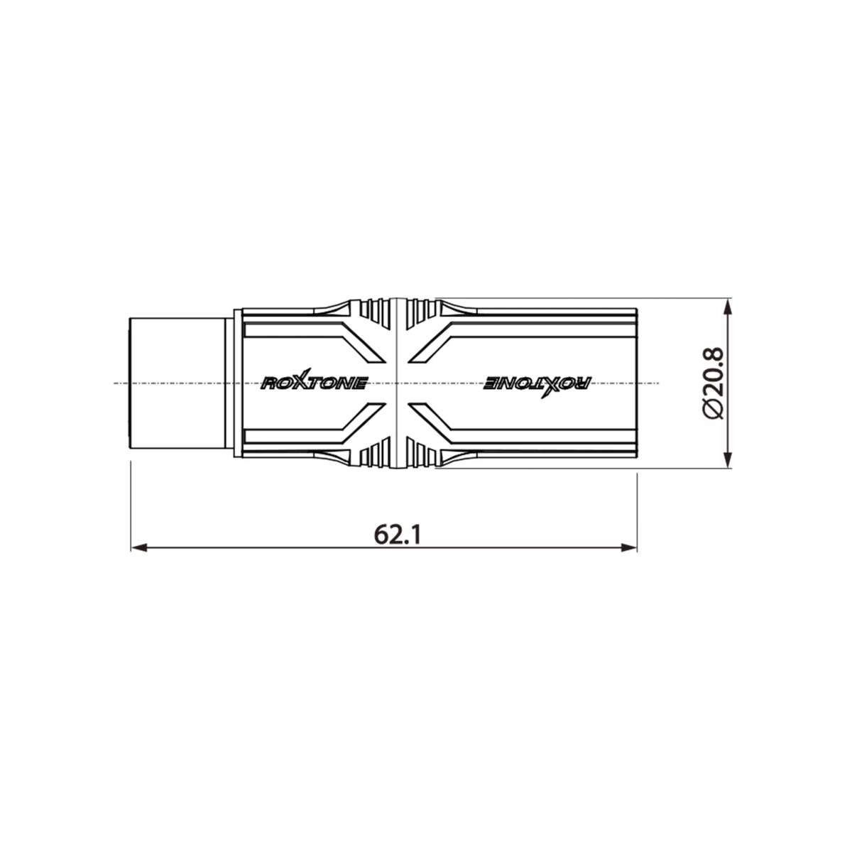 ROXTONE ADAPTOR 5-PIN XLR MALE - 3-PIN XLR FEMALE