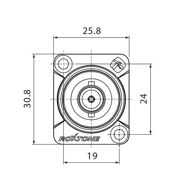 ROXTONE CONNECTOR BNC FEMALE CHASSIS MOUNT