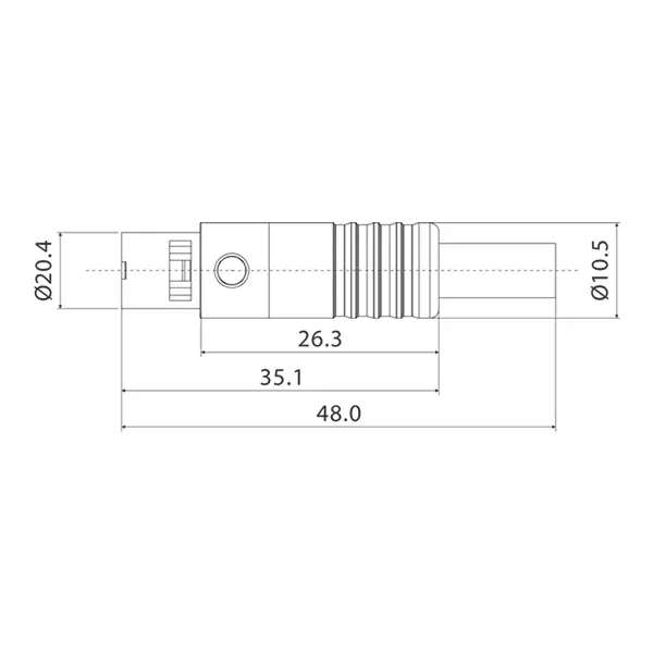 ROXTONE CONNECTOR MINI XLR INLINE FEMALE 3 PIN