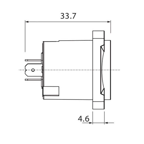 ROXTONE CONNECTOR SPEAKON CHASSIS MOUNT 4 Pin
