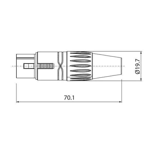 ROXTONE AUDIO CONNECTOR XLR INLINE FEMALE