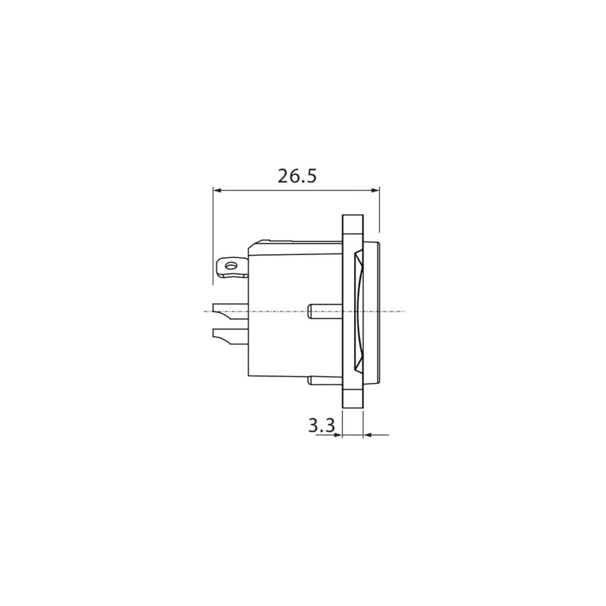 ROXTONE CONNECTOR XLR CHASSIS MOUNT MALE