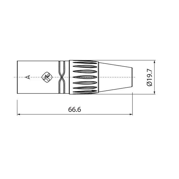 ROXTONE CONNECTOR XLR INLINE MALE