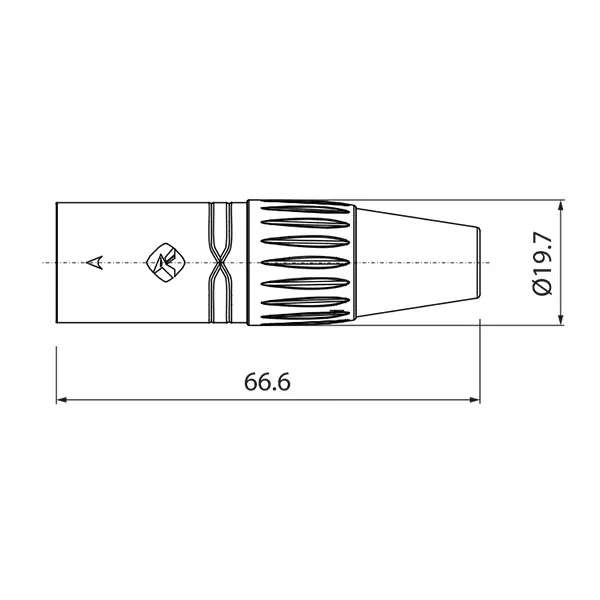 ROXTONE AUDIO CONNECTOR XLR INLINE MALE