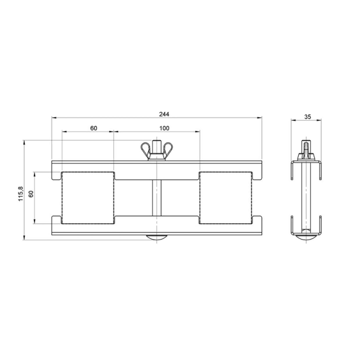 ALUSTAGE 2-WAY LEG CLAMP FOR SCA-07