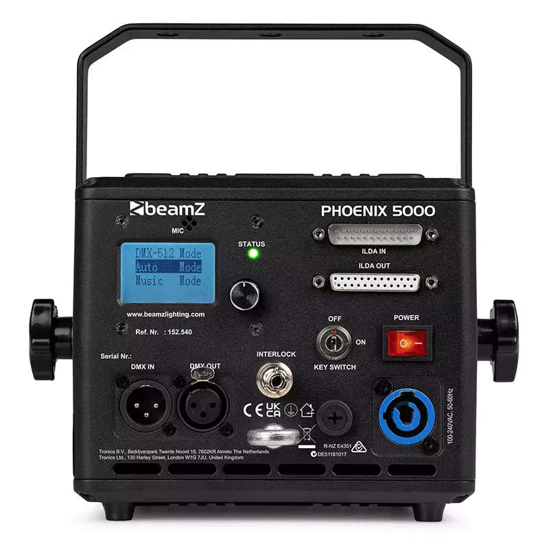 BEAMZ PHOENIX5000 ANALOG LASER RGB 5W