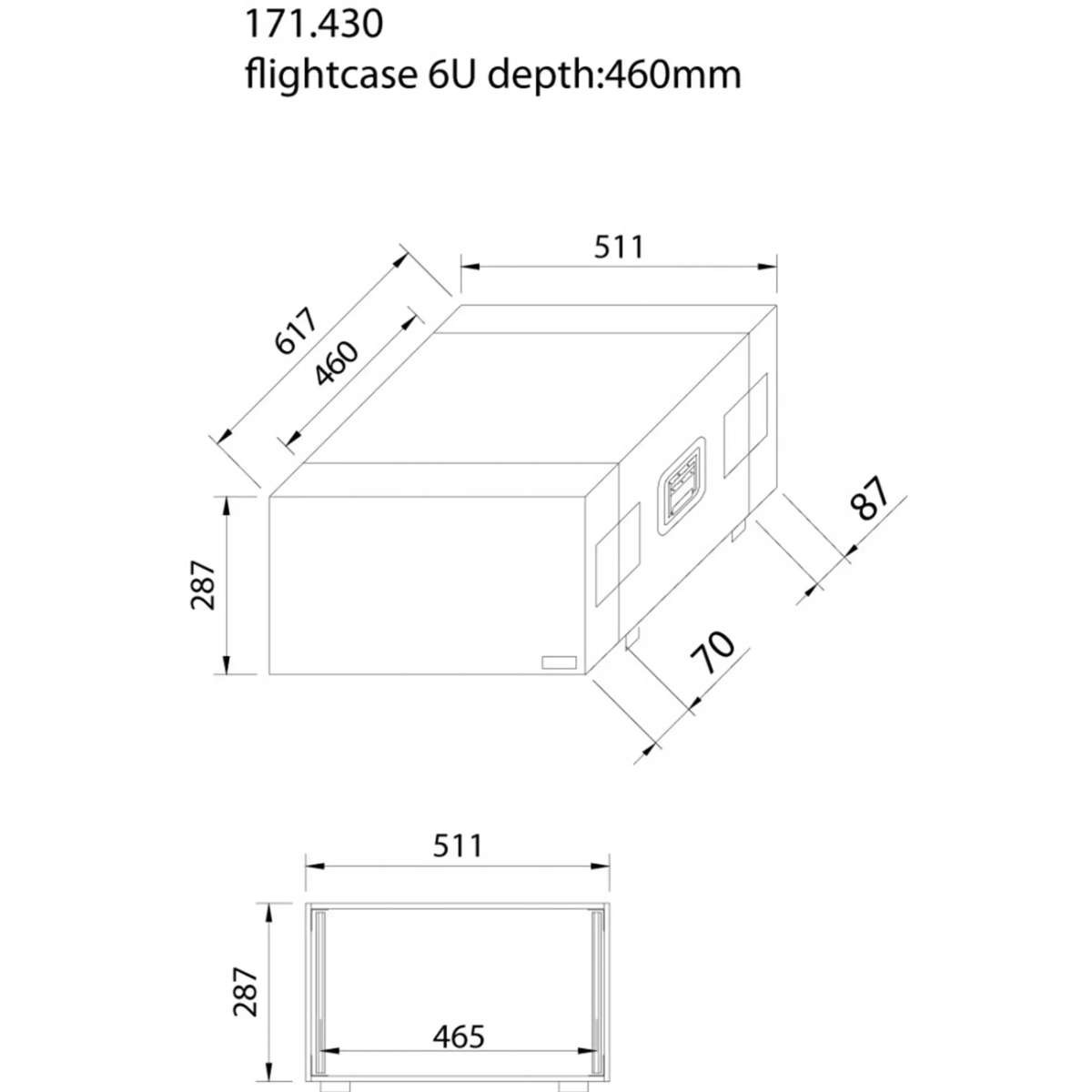 PDM FLIGHTCASE 19INCH 6U